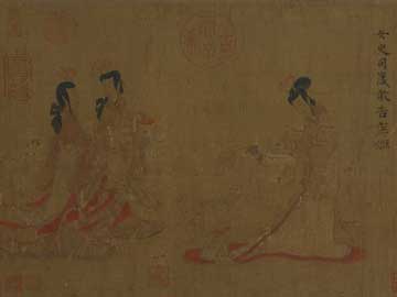 The instructress writing the admonitions.