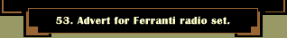 Advert for ferranti radio set