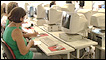 Aula de informática em centro gratuito do governo do Estado de São Paulo