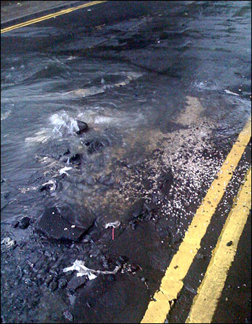 Flooded road