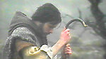 St Patrick with a shepherd's crook, praying