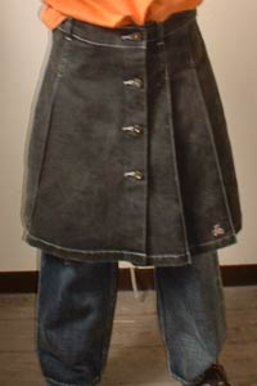 Jeans and skirt