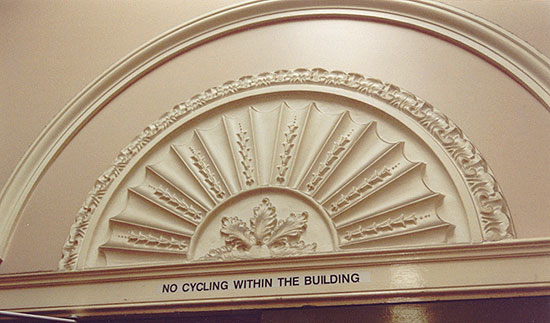 plaster above a doorway in  ????