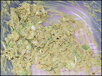The bhaji mixture