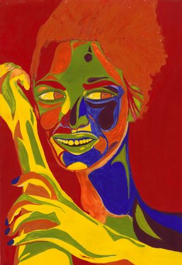 The smiling woman