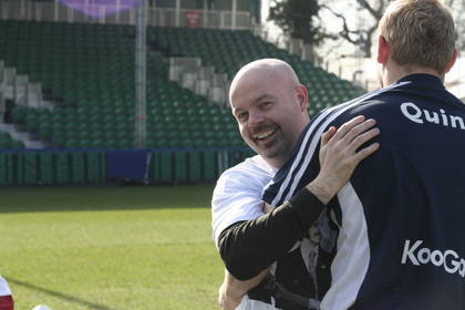 Dom learns how to tackle. By hugging!