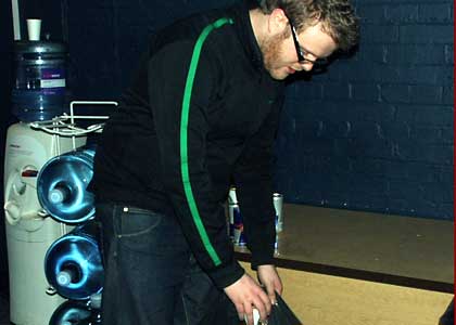Huw cleans up