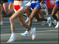 People running