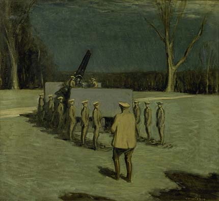 Painting: Awaiting Zeppelins, Sandringham, 1915 by Sir Charles Holmes