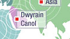 Dwyrain Canol ar fap o'r byd