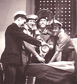 Stirring the Christmas pud at  Camarata Barracks in Malta