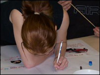 Girl drawing