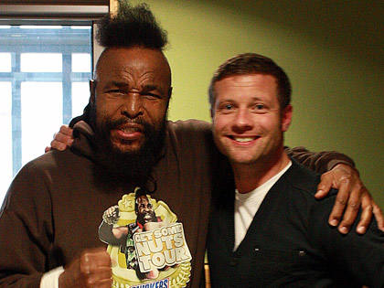 Dermot with a man who needs no introduction, Mr. T