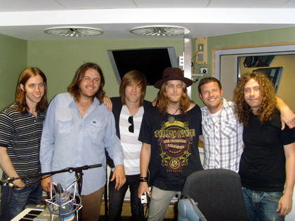 Dermot with session guests Alberta Cross