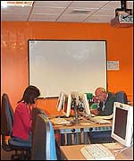 Two students on the course at the  open learning centre 