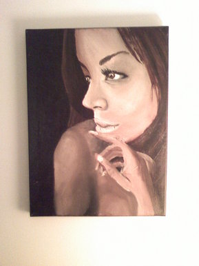 A woman in thought