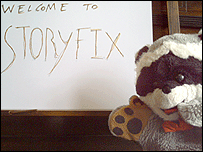 Racoon puppet