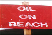 Beach closed sign