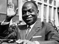 Felix Houphouet-Boigny, first president of Cote d'Ivoire
