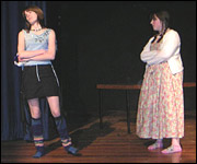 Two girls on stage