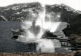 Computer-generated image of the attack on 'Tirpitz'
