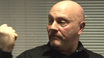 comedy writer graham duff being interviewed