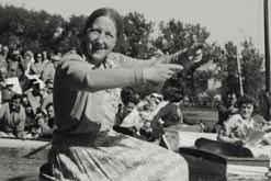 Imogen Holst: Conducting 'Music on the Meare'. Thorpeness, June 1955 courtesy of the Britten-Pears Library.