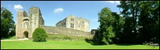 Outside Berry Pomeroy Castle