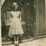 These are some photographs of me aged 10 standing with my sister in the back yard of Welton Place, Leeds .   This was a couple of years before I was evacuated.