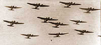 German bombers over  Britain