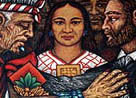 Image of a mural in Tiaxcala, Mexico