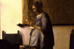 'Woman Reading a Letter', by Vermeer, c.1662-63