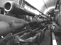 German V-1s  discovered by Americans at an underground factory at Nordhausen.