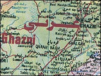 نقشه غزنی
