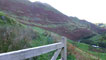 A wide valley during the walk.