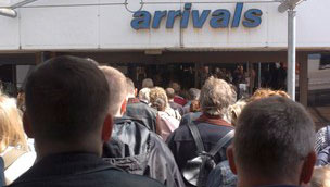 People at arrivals