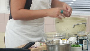 Cook with utensils
