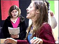 Singing woman