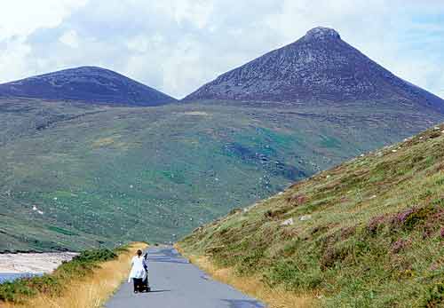 A tarmac path runs from the Silent Valley Visitor's Centre to the Ben Crom Dam Wall.