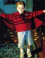 So obsessed with vampires Tony dons wings and attempts to fly. 