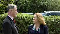 Glenn (James Smith) introduces his secret weapon: Julie (Melanie Hill)