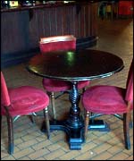 The seance table at the Point