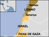Mapa do Líbano