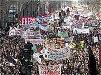 Manifestação em Paris nesta terça-feira  