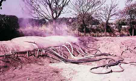 Soil steaming