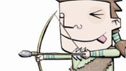 Eric with bow and arrow