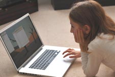 Girl with computer