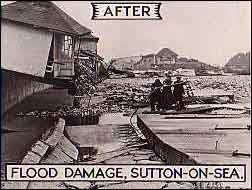 The Lily Pond at Sutton On Sea after being devastated by the floods.