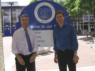Roger and Phil Cross the head teacher