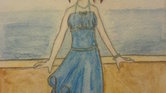 Girl in ocean...